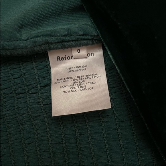 Reformation Luka Top Silk Blend Velvet - Picture 4 of 7